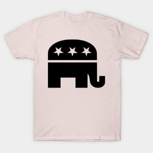 Republican Elephant Black T-Shirt